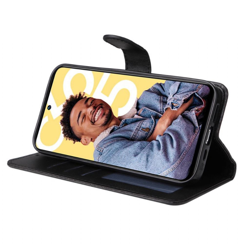 Leren Hoesje Voor Realme C55 Bandje Met Leerstructuur