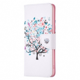 Leren Hoesje Voor Realme C55 Bloeiende Boom