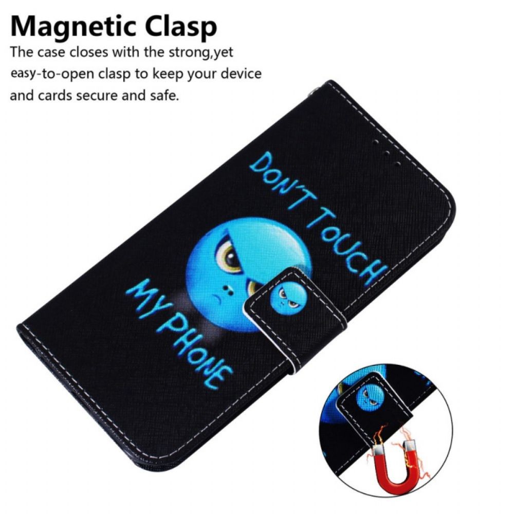 Leren Hoesje Voor Realme C55 Emoji Telefoon