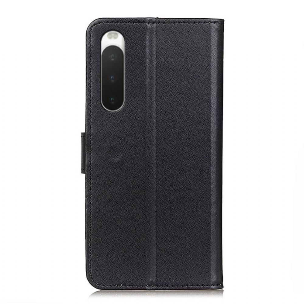 Folio-hoesje voor Sony Xperia 10 IV Eenvoudig Kunstleer