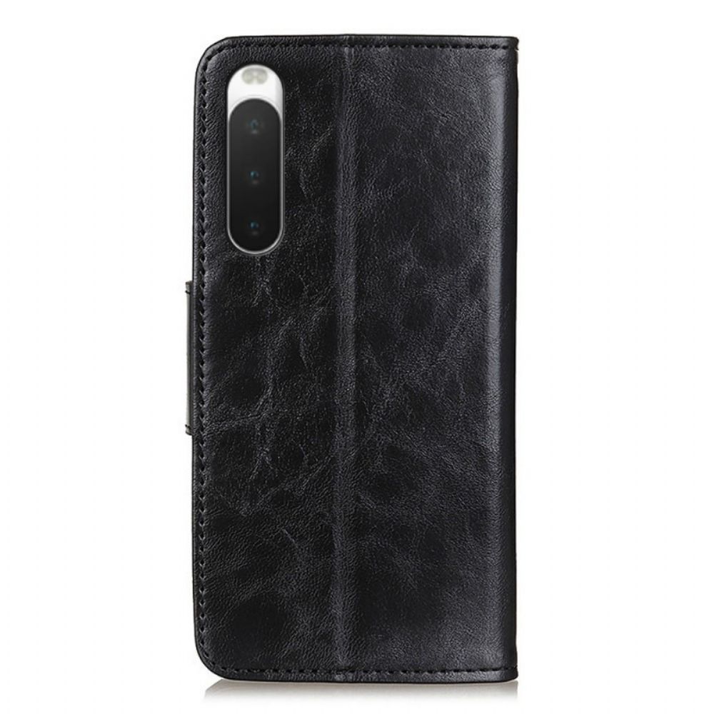 Folio-hoesje voor Sony Xperia 10 IV Vintage Gesp Splitleer