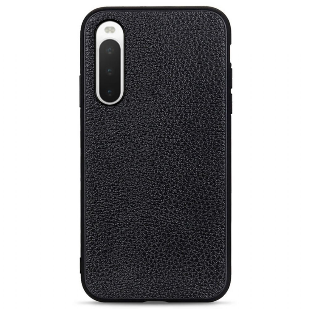 Hoesje voor Sony Xperia 10 IV Echt Litchi-leer