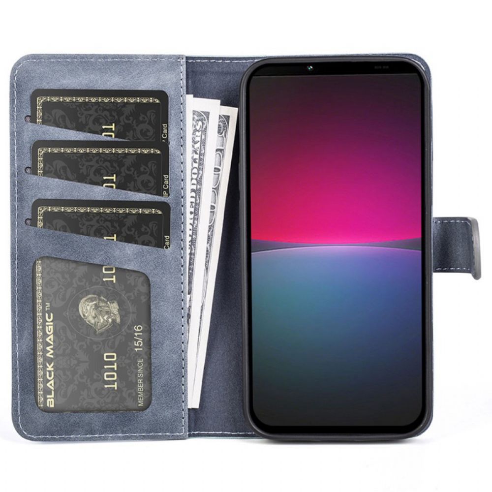 Leren Hoesje voor Sony Xperia 10 IV Grafisch Patroon