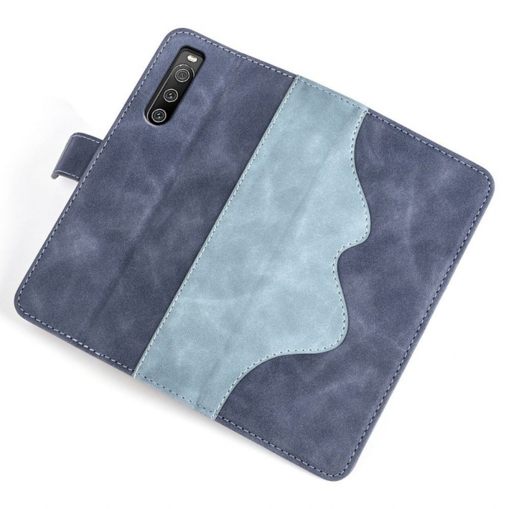 Leren Hoesje voor Sony Xperia 10 IV Grafisch Patroon
