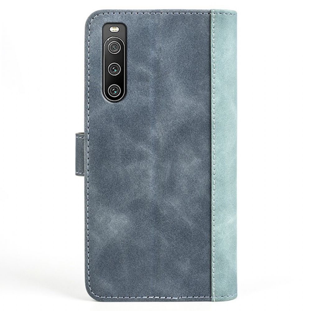 Leren Hoesje voor Sony Xperia 10 IV Grafisch Patroon