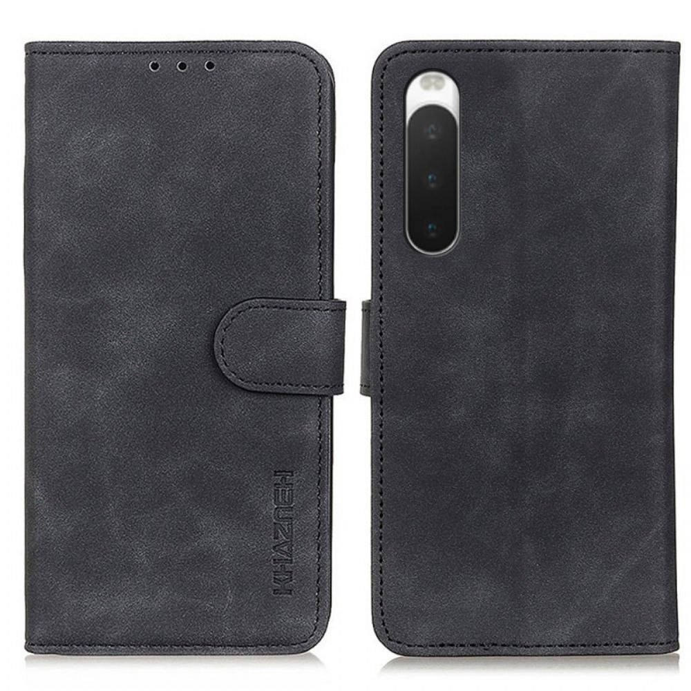 Leren Hoesje voor Sony Xperia 10 IV Vintage Leereffect Khazneh