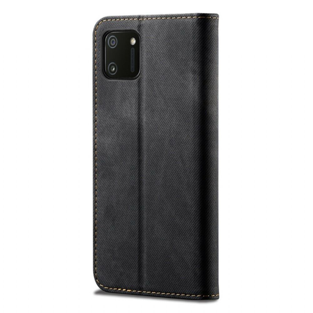Bescherming Hoesje voor Realme C11 Folio-hoesje Imitatieleer Jeanstextuur