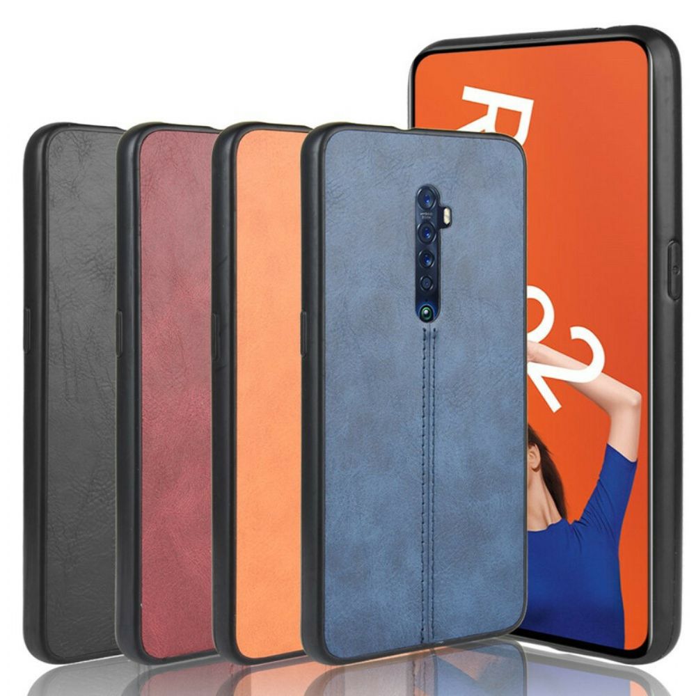 Telefoonhoesje voor Oppo Reno 2 Stijl Lederen Stiksels
