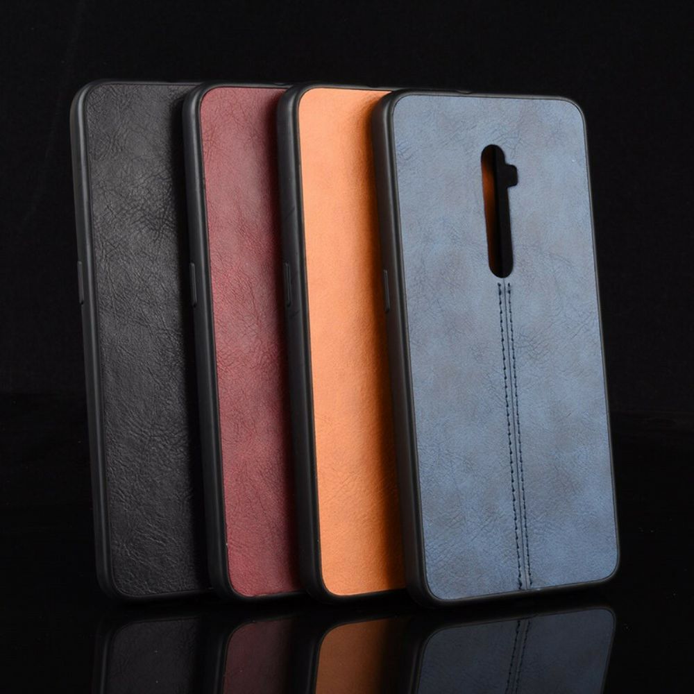Telefoonhoesje voor Oppo Reno 2 Stijl Lederen Stiksels