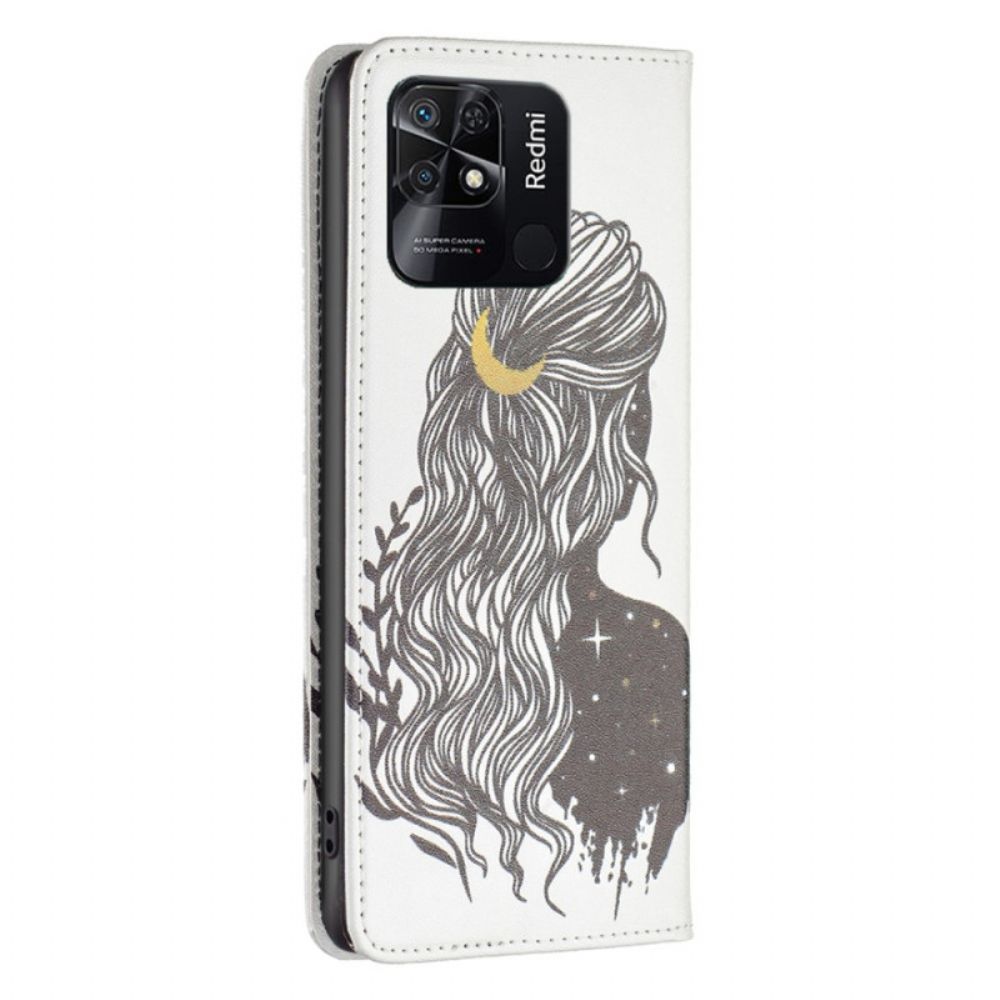 Bescherming Hoesje voor Xiaomi Redmi 10C Folio-hoesje Mooi Haar