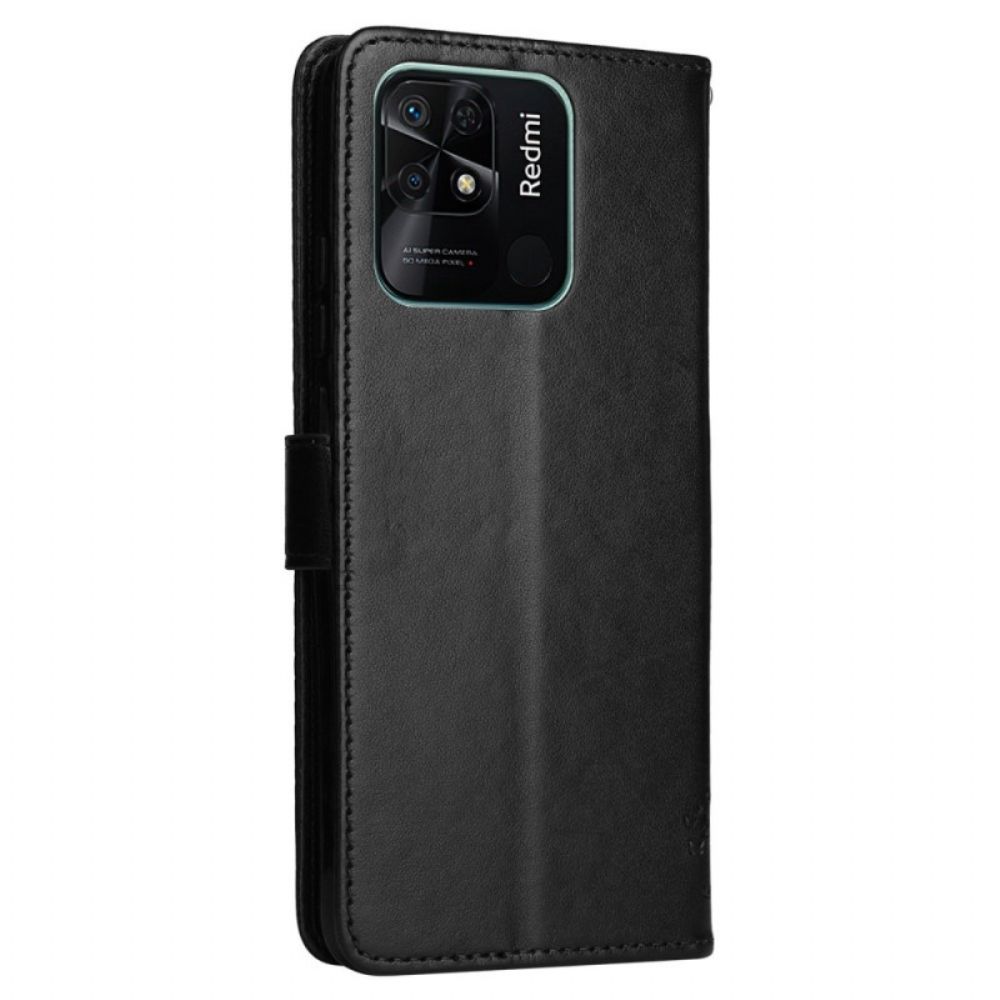 Folio-hoesje voor Xiaomi Redmi 10C Krabbelboom Met Lanyard