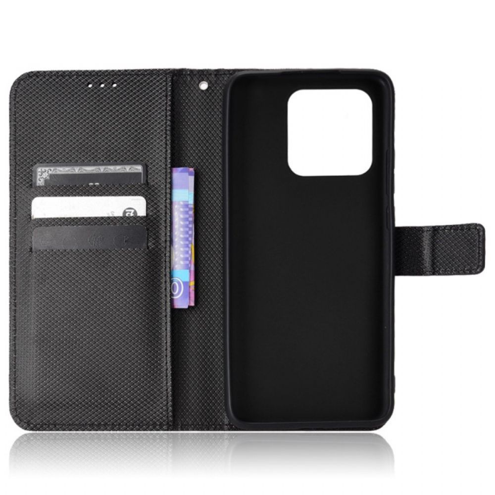 Folio-hoesje voor Xiaomi Redmi 10C Met Ketting Gestileerde Kunstleren Band