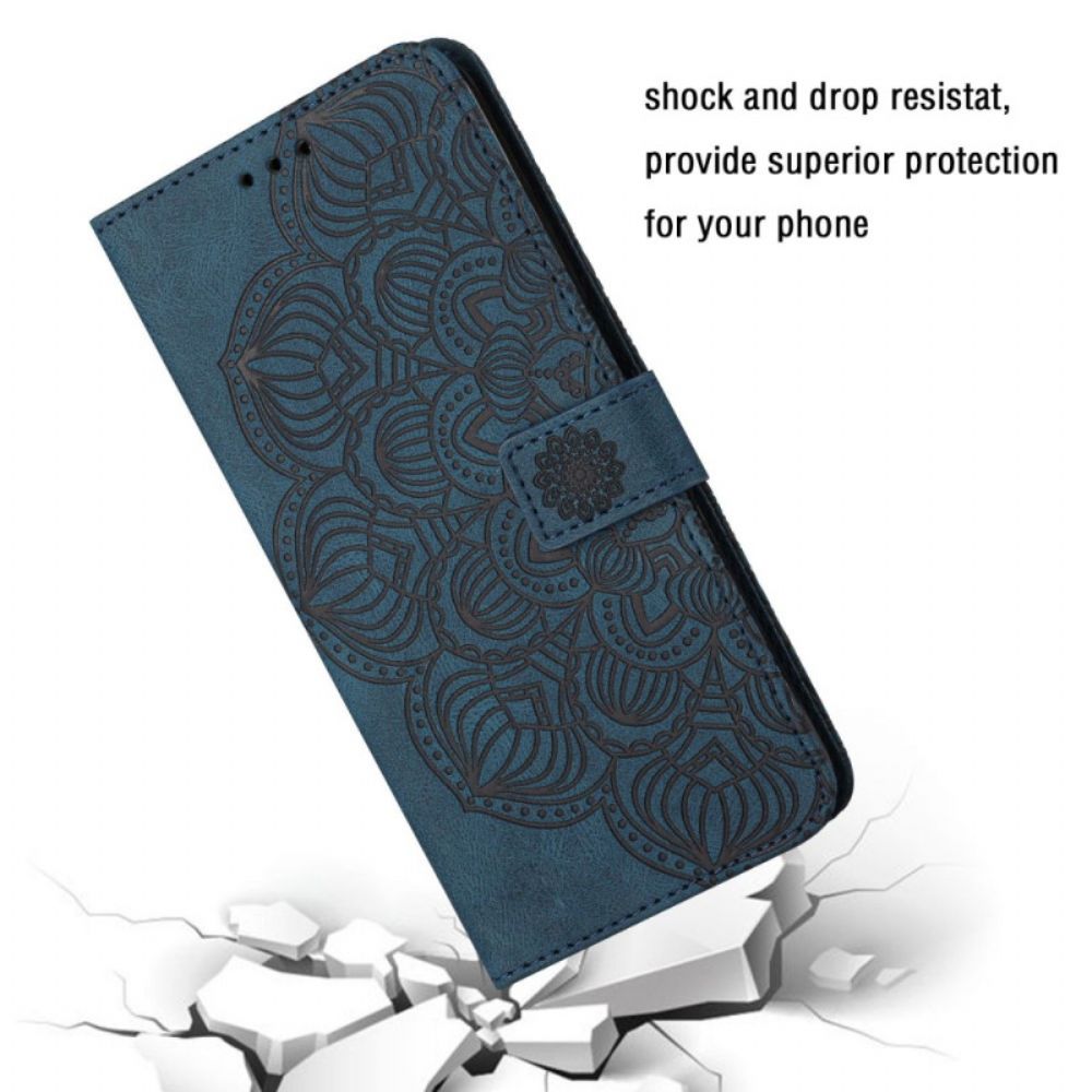Folio-hoesje voor Xiaomi Redmi 10C Met Ketting String Mandala