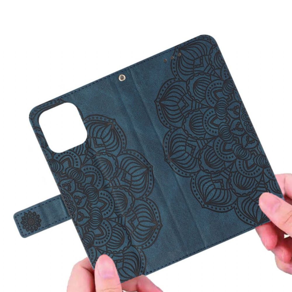Folio-hoesje voor Xiaomi Redmi 10C Met Ketting String Mandala