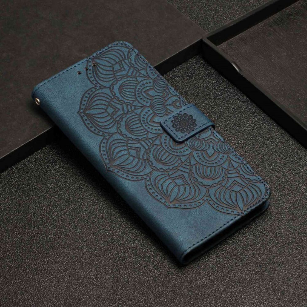Folio-hoesje voor Xiaomi Redmi 10C Met Ketting String Mandala