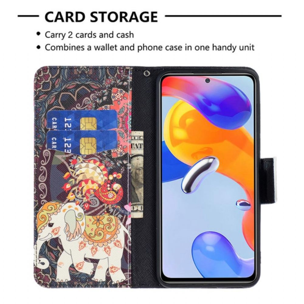 Folio-hoesje voor Xiaomi Redmi 10C Tribale Olifant