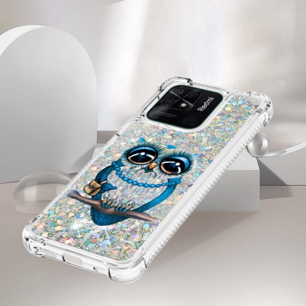 Hoesje voor Xiaomi Redmi 10C Miss Uil Pailletten