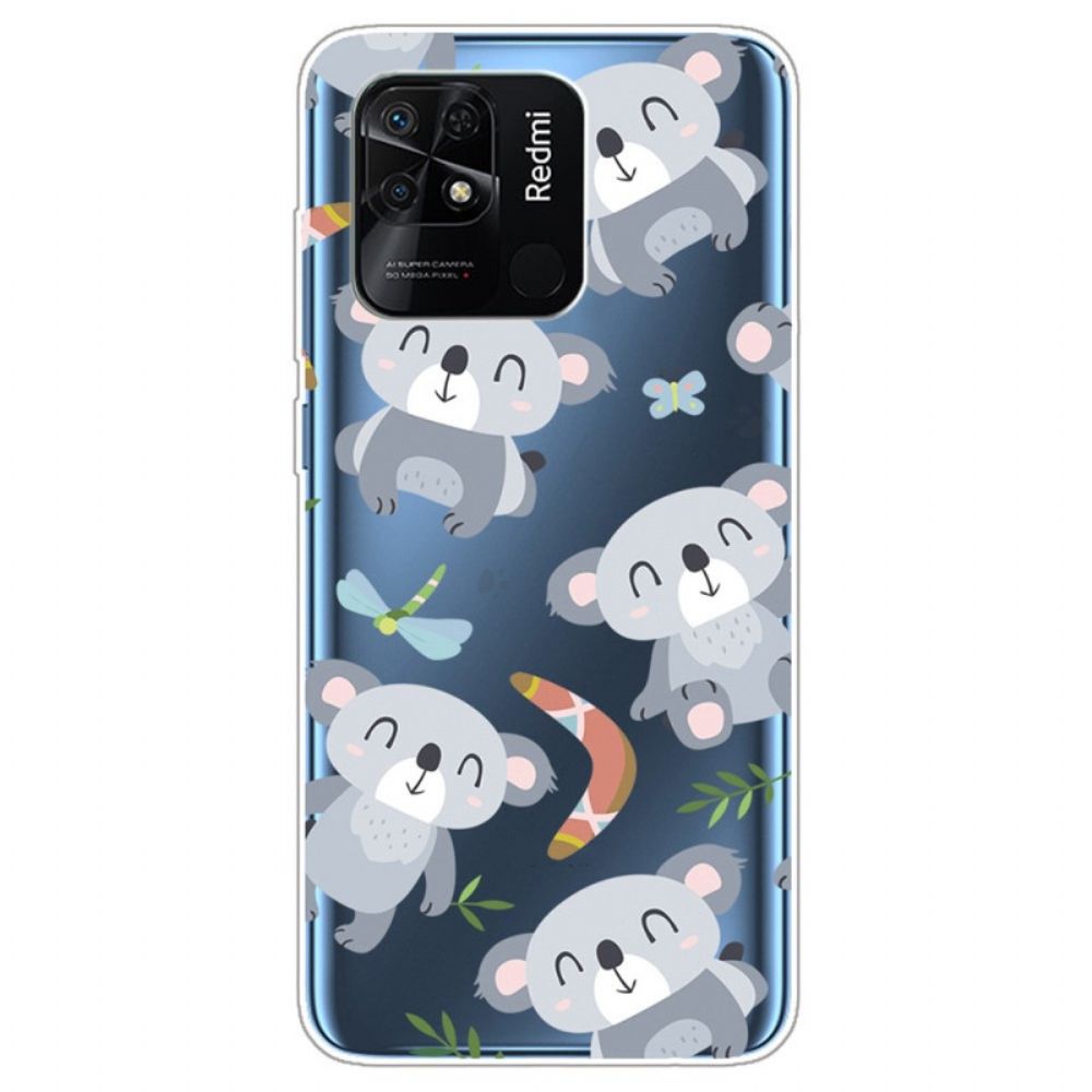 Hoesje voor Xiaomi Redmi 10C Transparante Meerdere Koala's