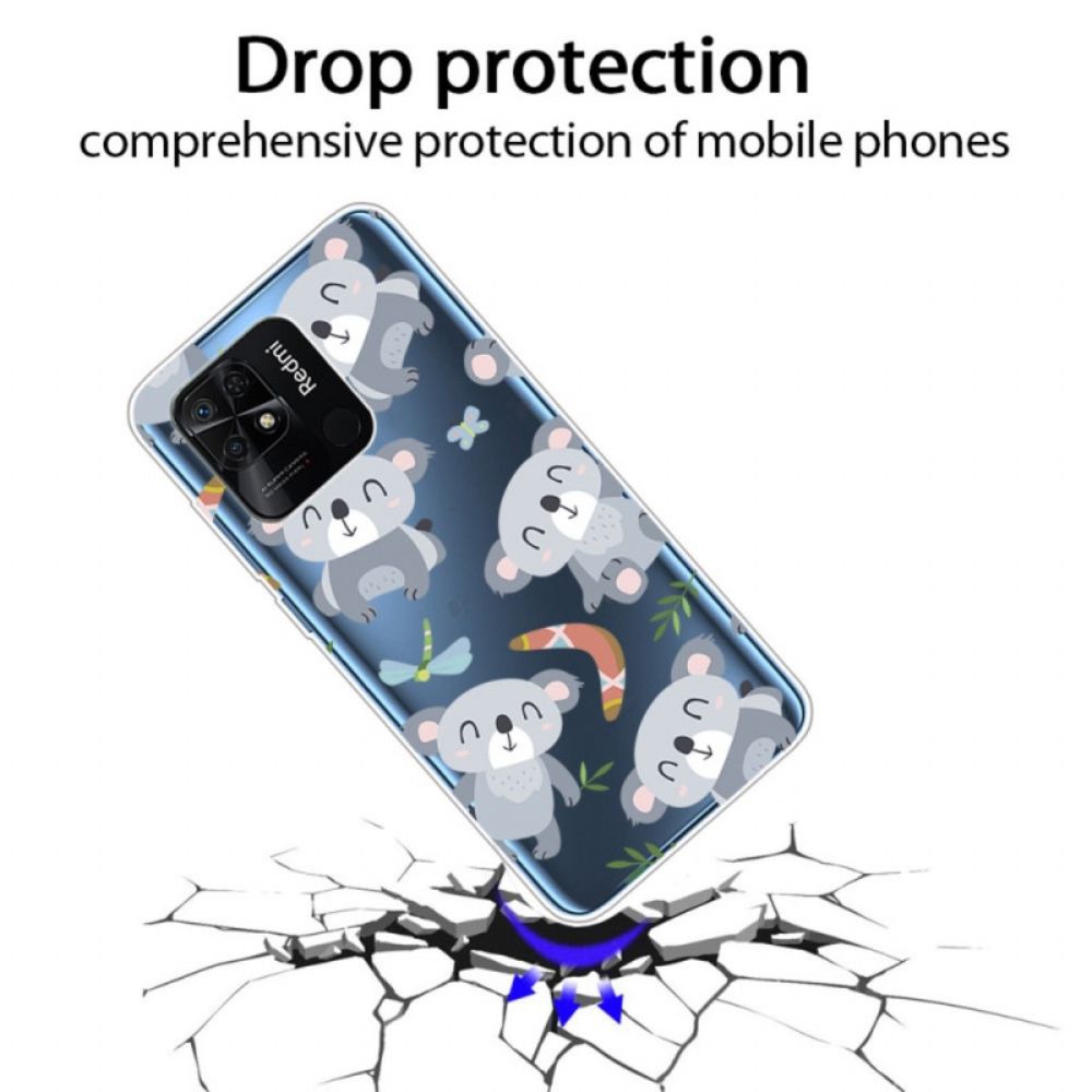 Hoesje voor Xiaomi Redmi 10C Transparante Meerdere Koala's