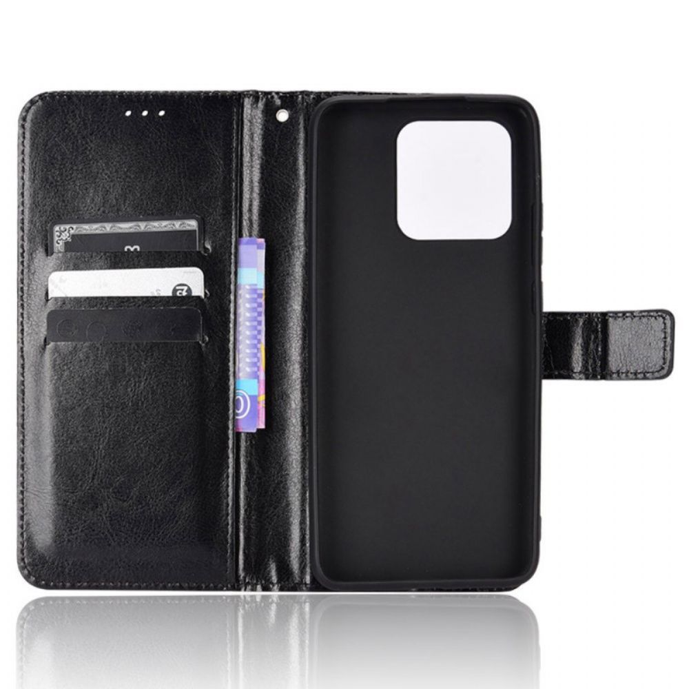 Leren Hoesje voor Xiaomi Redmi 10C Flitsachtig Kunstleer