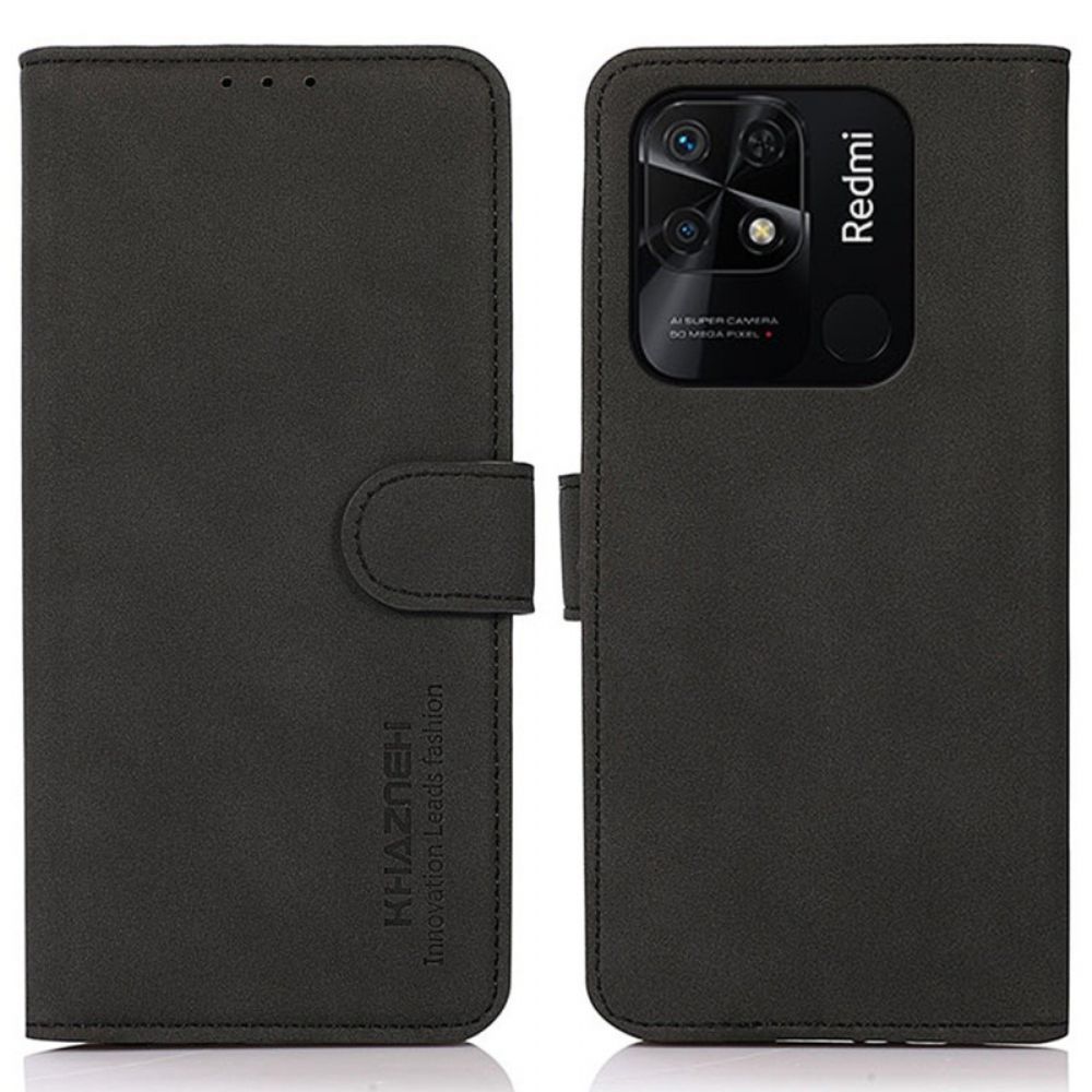 Leren Hoesje voor Xiaomi Redmi 10C Khazneh Mode Leereffect