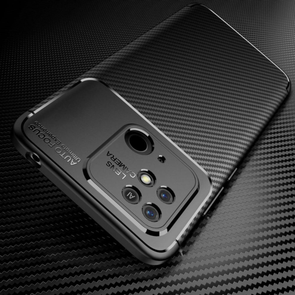 Telefoonhoesje voor Xiaomi Redmi 10C Koolstofvezeltextuur Flexibel