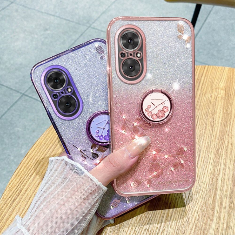 Case Hoesje Realme C67 Telefoonhoesje Ringhouder Met Strasssteentjes