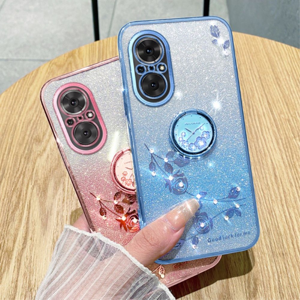 Case Hoesje Realme C67 Telefoonhoesje Ringhouder Met Strasssteentjes