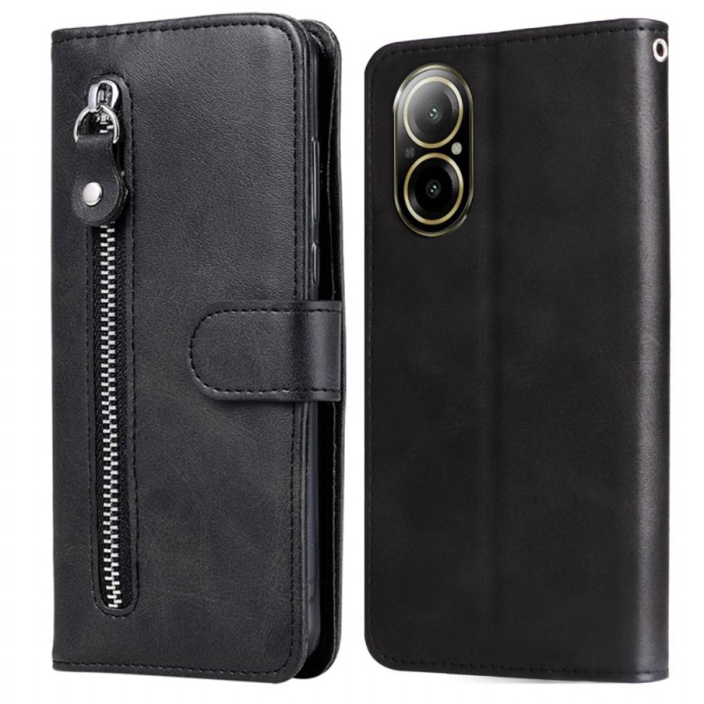 Flip Case Leren Realme C67 Portemonneetje Aan De Voorkant