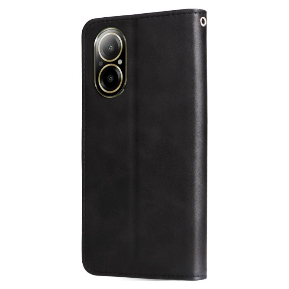 Flip Case Leren Realme C67 Portemonneetje Aan De Voorkant