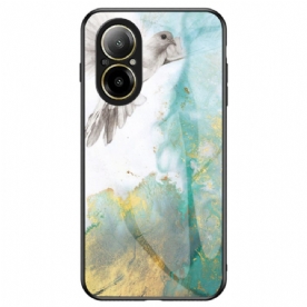 Hoesje Realme C67 Gehard Glas Met Marmerpatroon