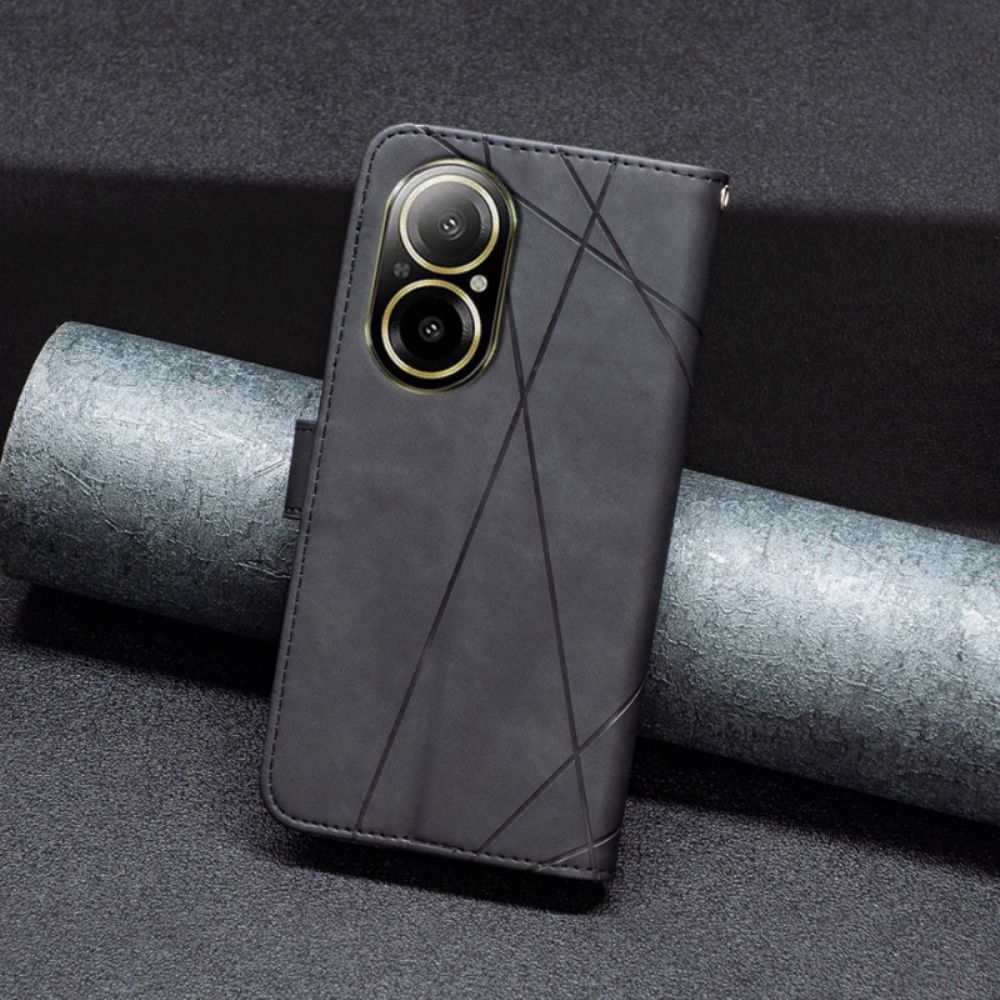 Leren Hoesje Realme C67 Geometrisch Patroon Binfen Color Bescherming Hoesje