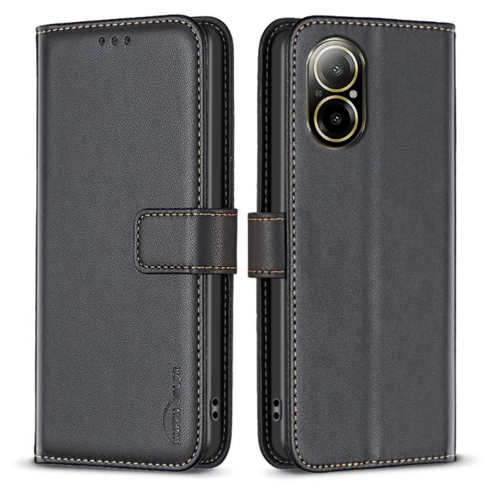 Leren Hoesje Realme C67 Klassieke Binfen Color Bescherming Hoesje