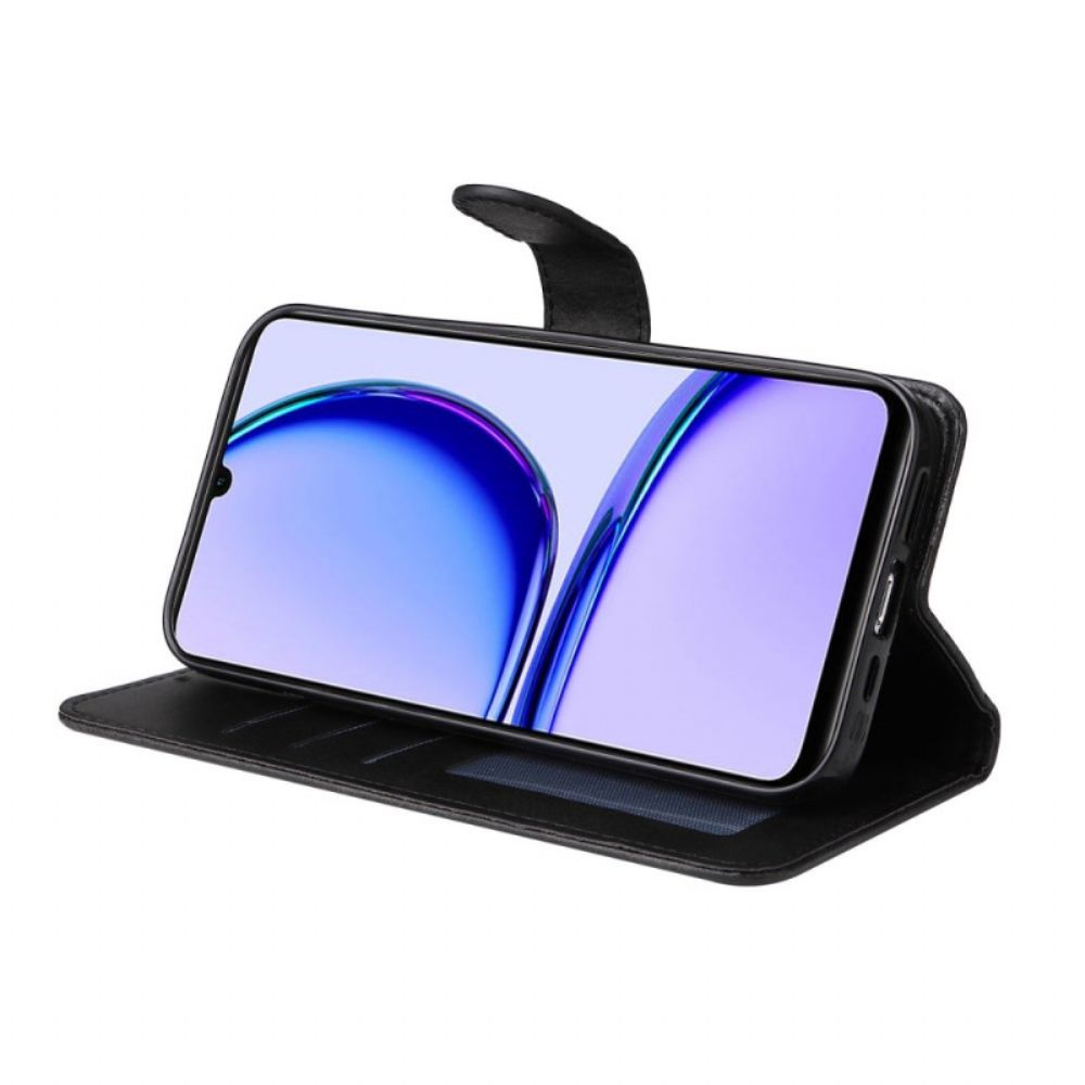 Leren Hoesje Realme C53 Klassiek Met Bandje