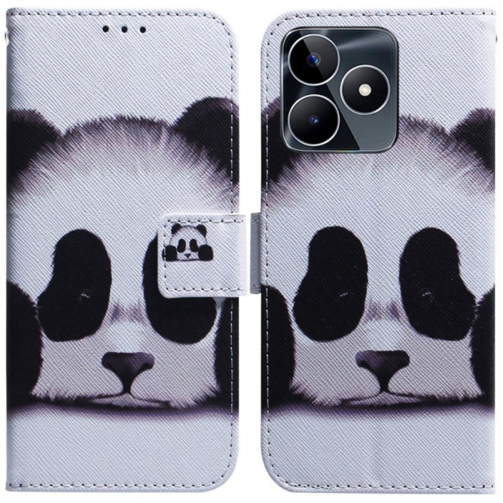Leren Hoesje Realme C53 Panda Bescherming Hoesje