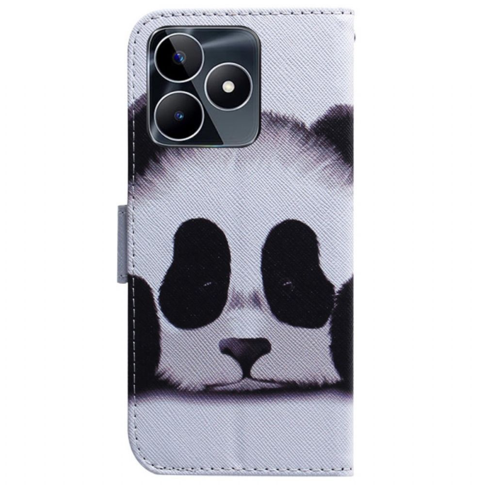 Leren Hoesje Realme C53 Panda Bescherming Hoesje