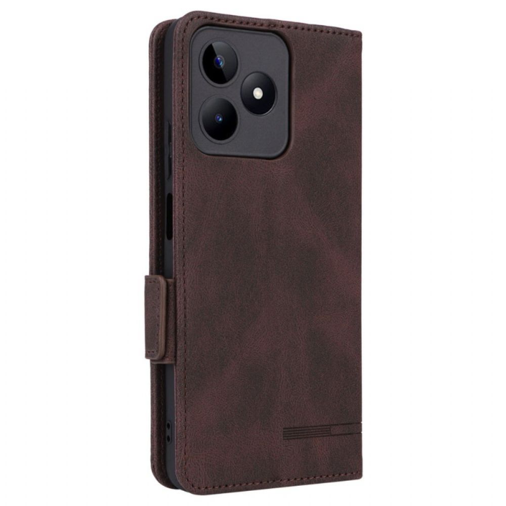 Leren Hoesje Realme C53 Retro Design Bescherming Hoesje