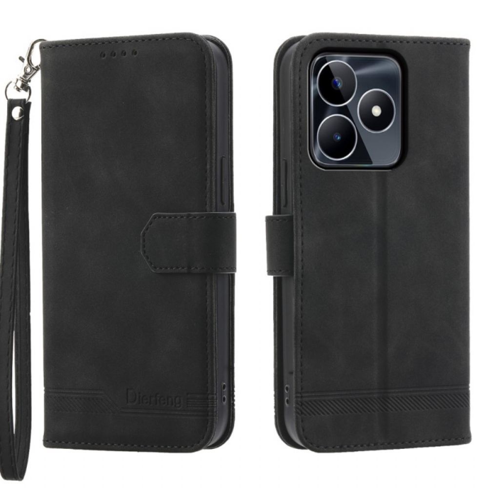 Leren Hoesje Voor Realme C53 Dierfeng