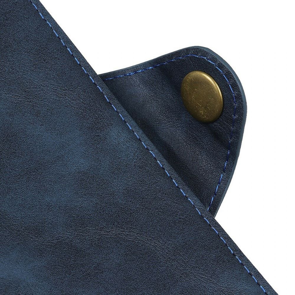 Folio-hoesje voor Xiaomi Redmi 9T Knoop Van Kunstleer