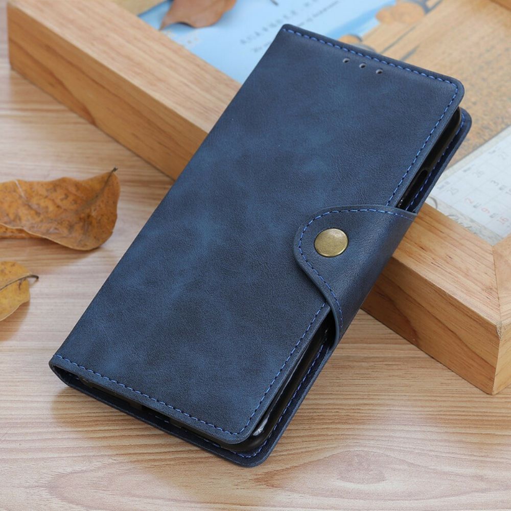Folio-hoesje voor Xiaomi Redmi 9T Knoop Van Kunstleer