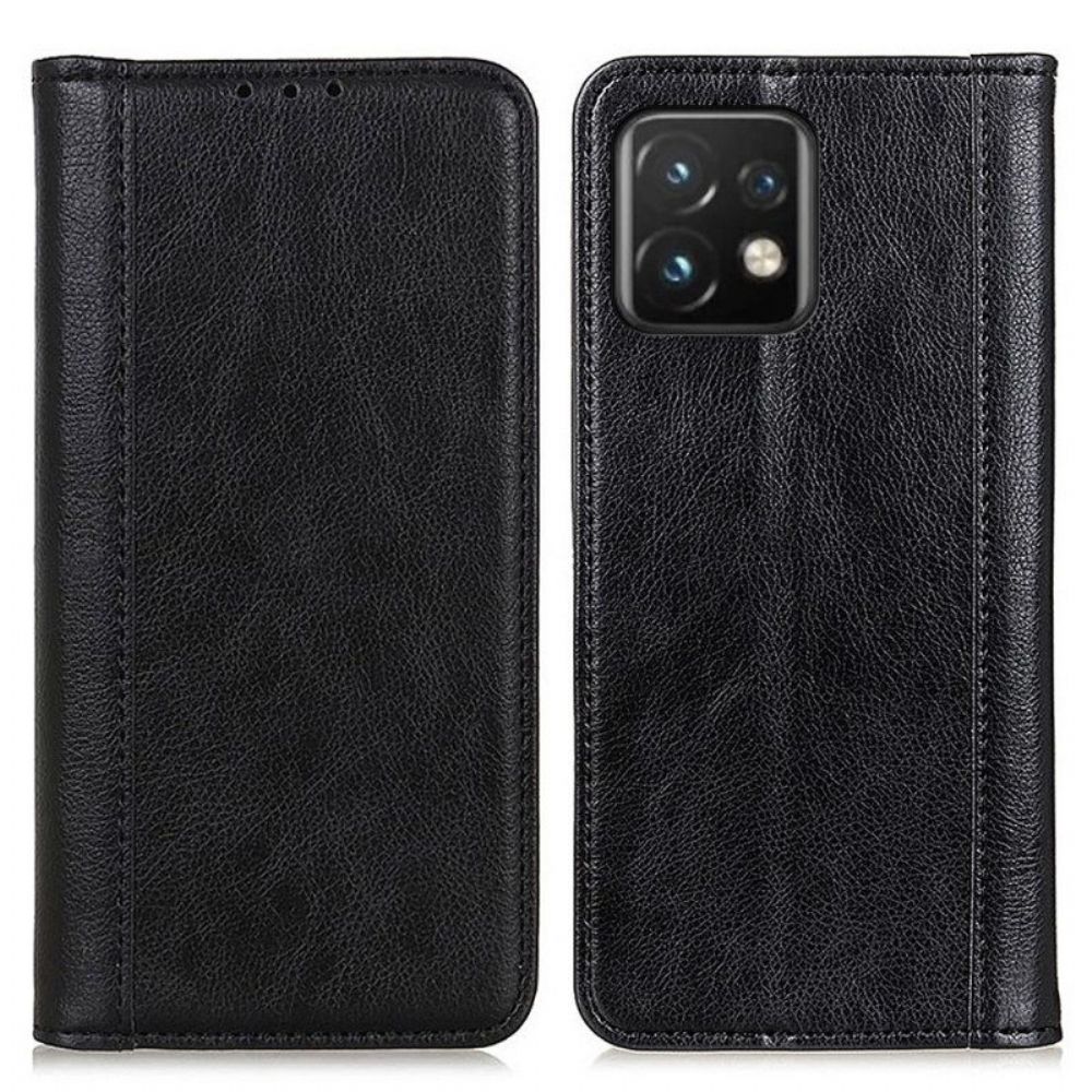 Bescherming Hoesje voor Motorola Edge 40 Pro Folio-hoesje Stijlvol Splitleer
