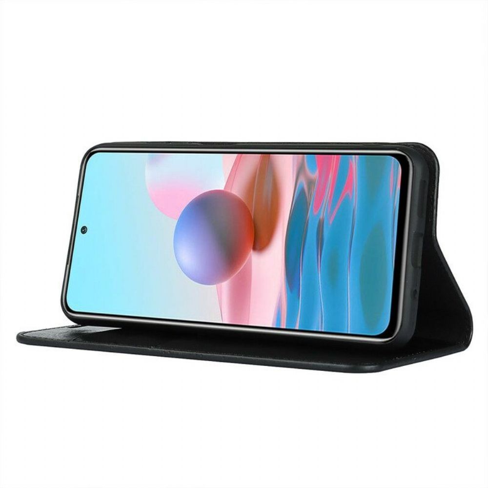 Bescherming Hoesje voor Xiaomi Redmi Note 10 5G Folio-hoesje Echt Leer