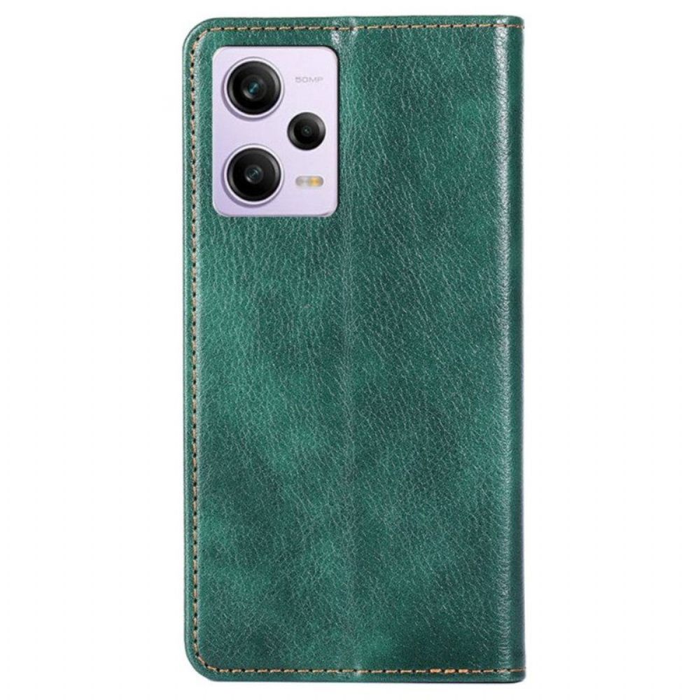 Bescherming Hoesje voor Xiaomi Redmi Note 12 Pro Folio-hoesje Kunstleer Stiksels
