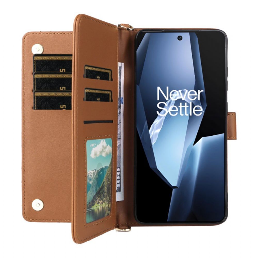 Bescherming Hoesje Oneplus 13r Stijlvol Met Bandje En Schouderband