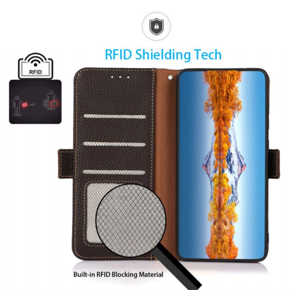 Folio-hoesje Oneplus 13r Khazneh Leer Rfid-bescherming