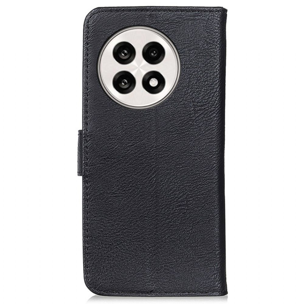 Folio-hoesje Oneplus 13r Telefoonhoesje Khazneh Leer-effect