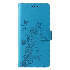Leren Hoesje Voor Oneplus 13r Bloemenprint