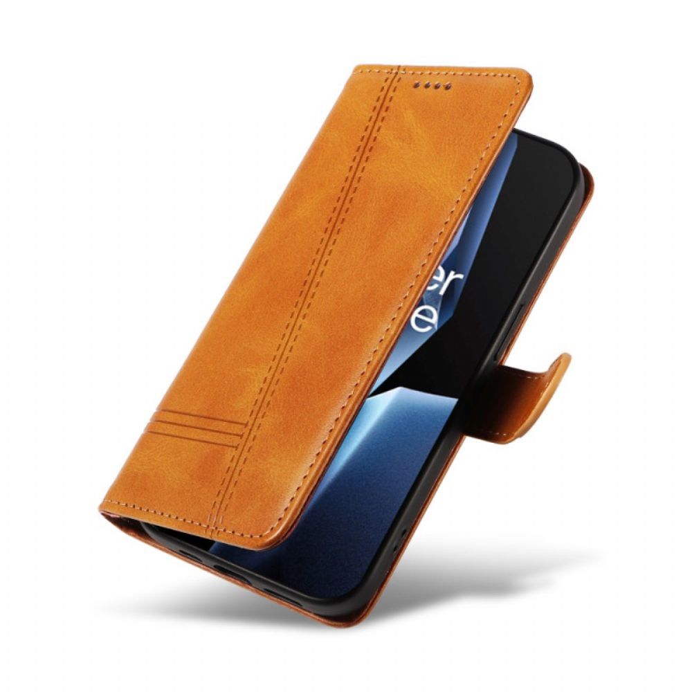 Leren Hoesje Voor Oneplus 13r Lijnen