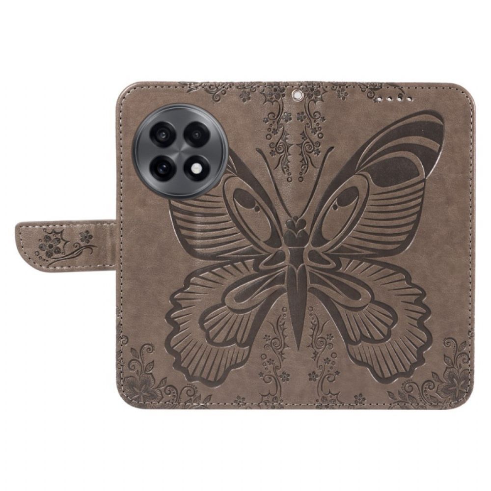 Leren Hoesje Voor Oneplus 13r Portemonnee Met Vlinderdesign