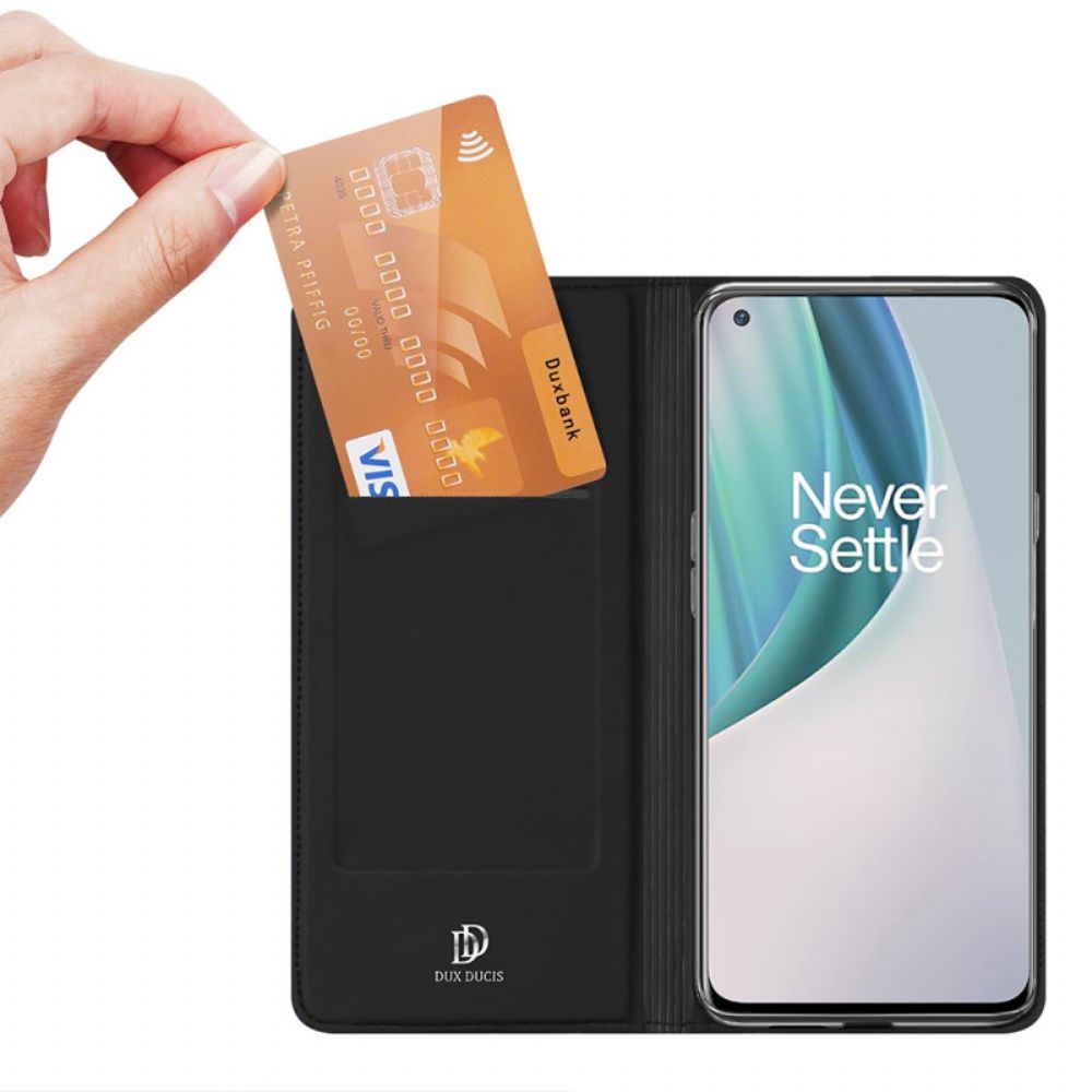 Bescherming Hoesje voor OnePlus Nord N10 Folio-hoesje Dux Ducis Pro-skin